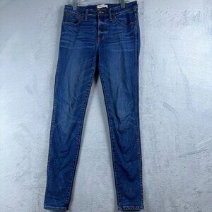 Madewell Super Skinny Jeans Mid Rise Five Design Pockets Womens Blue Size W30